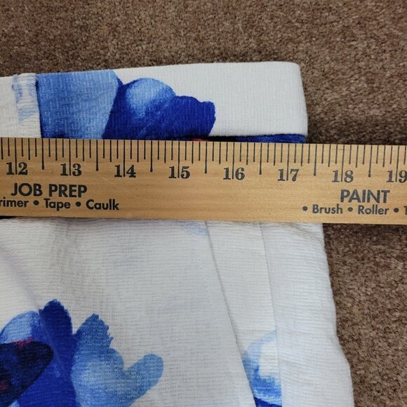 Banana Republic SZ 10 Ryan Fit Textured Painted Floral Slim Straight Pant EUC - Picture 7 of 11